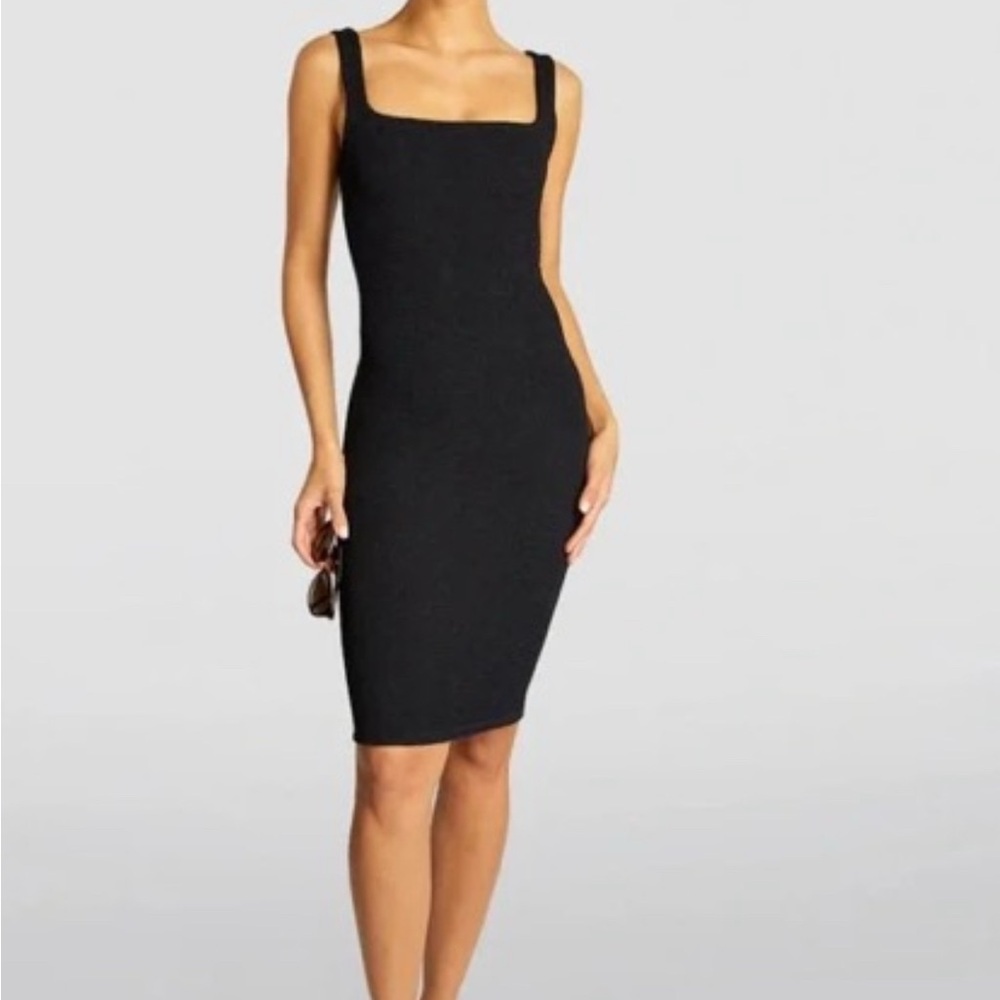 Hunza G Black Midi Dress